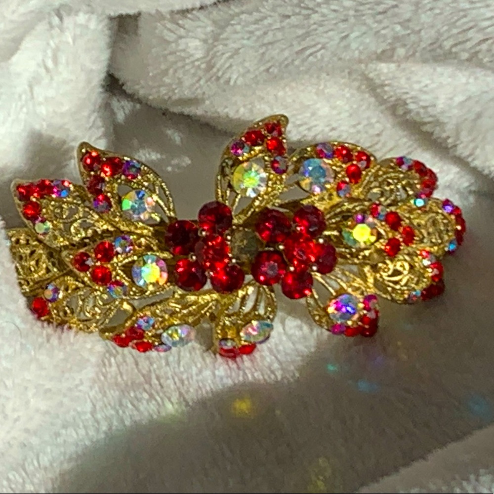 multicolor rhinestone hairpiece